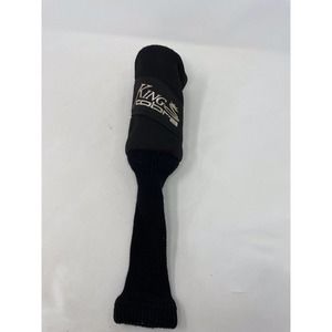 Vintage King Cobra Golf Club Head Cover Black Sock Soft Embroidered